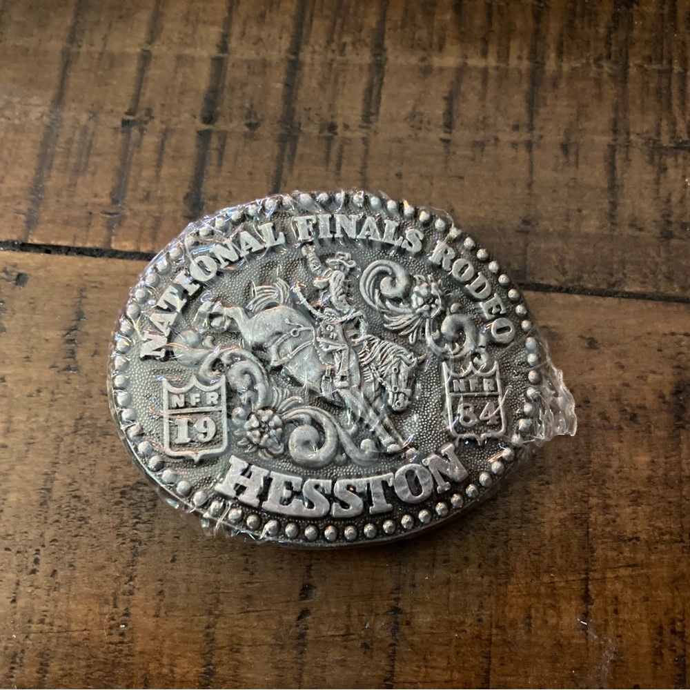 1984 Hesston National Finals Rodeo Belt Buckle (Sealed) Vintage Western Buckle